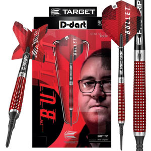 TARGET SOFT TIP DARTS - 18G BULLET GEN 4 (Stephen Bunting) 90% TUNGSTEN DART SET ORIGINAL DART
