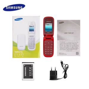Original Samsung E1272 Flip Phone Keypad Phone GSM 2G Keypad Cellphone Button Dual SIM Basic Phone