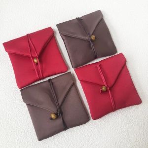 MODERNLUX 1/5PCS Anti Scratch Jewelry Storage Pouch Anti Tarnish Envelope Flip Style Satin Jewelry Pouch Portable Vintage Classic Appearance Envelope Jewelry Pouch Jewelry Gift Wrapping
