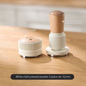 BINCOO Coffee Tamper Set Impact Hammer Espresso Constant 30lb Press Hammer Set Coffee Machine Accessories 51MM/58MM