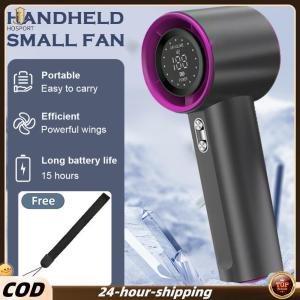 【HOSPORT】High Speed Fan 100 Speeds Handheld Turbo Fan USB Rechargeable Portable Turbo Fan Mini Personal Fan for Outdoor Travel