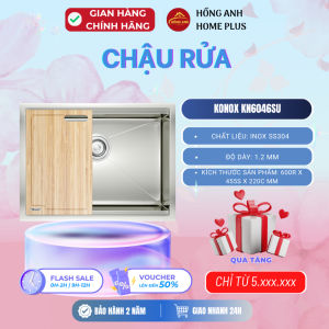 Chậu rửa bát inox 304 Konox KN6046SU lắp âm workstation sink cao cấp dày 1.2 mm chống ăn mòn