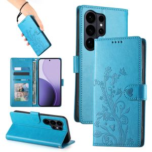 For Samsung Galaxy S26 S25 S24 S23 S22 S21 Ultra / S26 S25 S24 S23 S22 S21 Plus / S23 S21 S20 S24 S25 S26 FE Phone Case Lucky Flower Magnetic Leather Wallet Soft TPU Card Slot Flip Case Casing