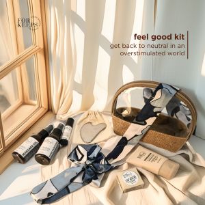 For Keeps Clean Beauty Feel Good Kit (SPF + Lip Balm + Sanitizer + Gua Sha + Oils)