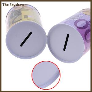 [The Fayshow] Euro đô la tiền Hộp An toàn xi lanh con heo đất ngân hàng ngân hàng cho tiền xu tiền gửi hộp