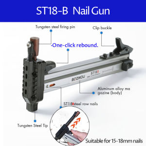LOWEST PRICE❣️ ST18B Manual Steel Nail Gun Automatic Rebound Cement Nailer Wire Slot Nailing Device for Decoration