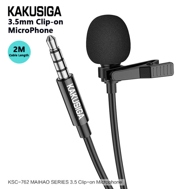KAKUSIGA clipon digital lapel microphone with 3.5mm audio jack