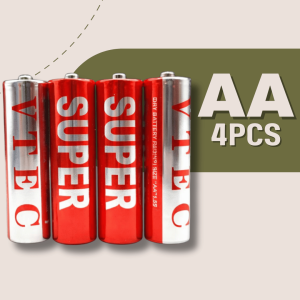 Bateri VTEC AA & AAA Tahan Lasak/VTEC Super Heavy Duty Battery AA & AAA 1.5V [4Pcs]