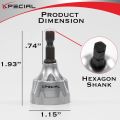Deburring External Chamfer Tool, with Tungsten Carbide Blade, Deburring Chamfering Drill Bit, Remove Burr Tools Quick Release Hex Shank. Improved Durability and Sharpness. Fits 1/8" to 3/4".. 