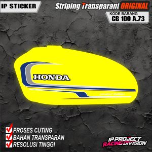 (COD) STIKER STRIPING ORIGINAL MOTOR HONDA CB 100 - STIKER MOTOR HOLOGRAM DAN TRANSPARAN KODE A.73