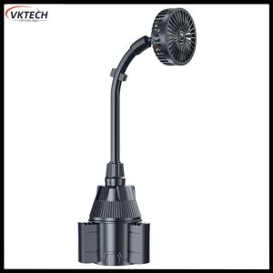 【Vktech】🔥🔥🔥 USB Auto Water Cup Holder Fan 3 Speeds Auto Cooler Fan Adjustable Portable Car Cooling Fan for Car Van Truck SUV RV【1-3 days Delivery】