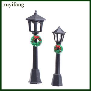 ruyifang ไฟถนน1 12สำหรับบ้านตุ๊กตาขนาดเล็กไฟถนนประดับบ้านตุ๊กตาคริสต์มาส