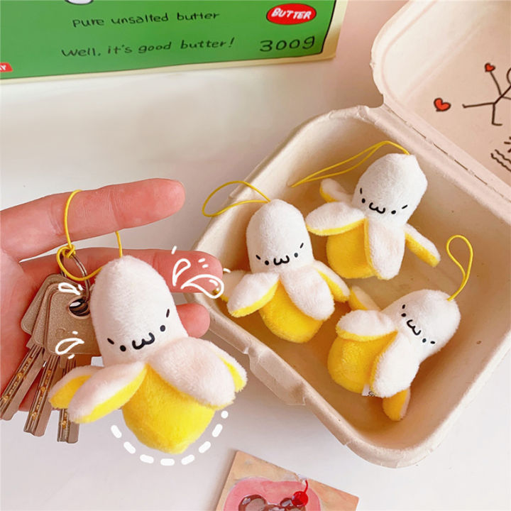 Cartoon Plush Banana Keychain Banana Pendant Doll Key Chain