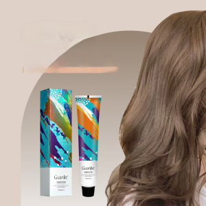 Hair Color Cream  Hazelnut Ash Brown Non-Bleaching Dye Cream Gentle and Harmless to Scalp