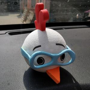 SHPYHT✨ 1Pc Cute Glasses Chicken Car Antenna Pen Topper Aerial EVA Ball Decor Toy Gift