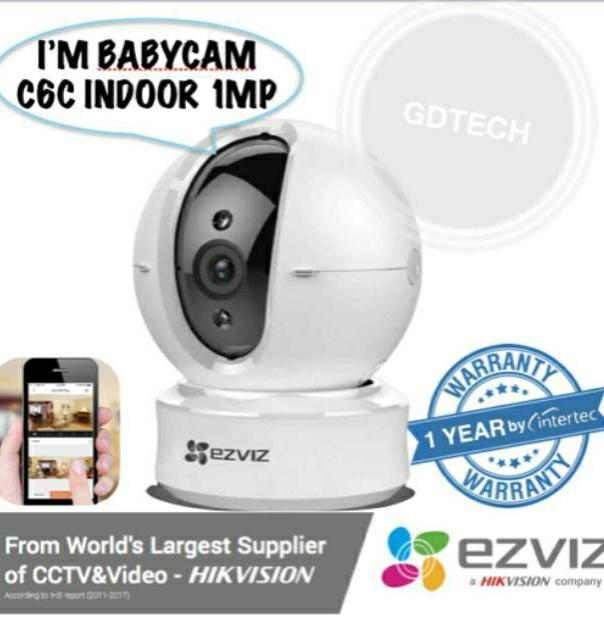 KAMERA CCTV EZVIZ C6N PTZ 1080P MP WIRELESS IPCAM BISA PANTAU HP MICRO SD