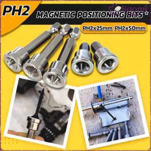 Suomi 5pcs Magnetic Positioning Screwdriver Bits Screw Positioning Bit Hex Shank Screw Positioning Bit PH2x25mm PH2x50mm