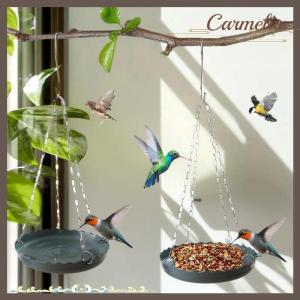 [Carmelun] Hanging Bird Feeder Adjustable Chain Hanging Parrot Feeder Small Birds Food Tray For Patio Balcony Tree Outside Bird Supplies
