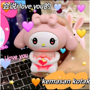 Mainan Boneka I Love You Sanrio Lotso Kuromi Cinamarol LED Night Light Gantungan kunci - YSShop