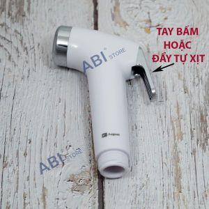 Đầu vòi xịt vệ sinh nhựa trắng Việt Nam cao cấp bền đẹp đầu xịt toilet bồn cầu hàng hãng 2 chế độ xịt