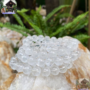Vòng Tay Đá Thạch Anh Trắng Tự Nhiên. LZ