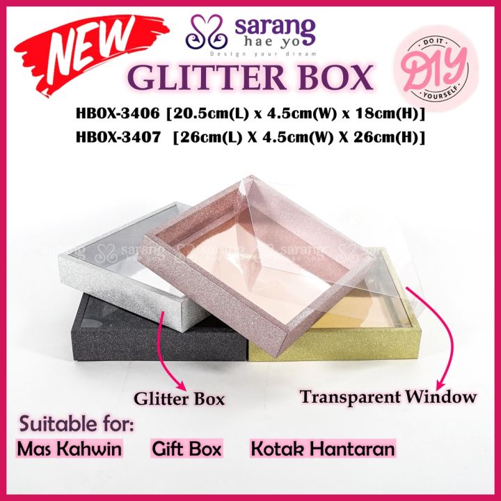 Frame Kotak Hantaran Kahwin Tunang Hidden Glitter Box Gift Box Exclusive Box Kotak Hadiah Kotak Mas Kahwin Murah Borong
