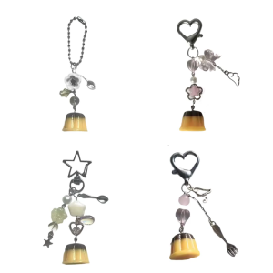 2000s Nostalgic Jelly Look Acrylic Bag Charm Lightweight Decoration Keychain Ornament Pendant for Everyday Charm