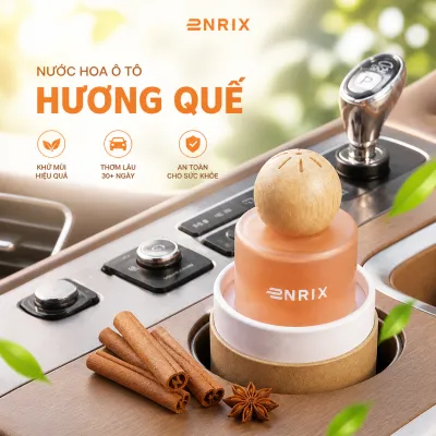 Nước hoa ô tô ENRIX hương quế cao cấp 50ml thơm xe tinh dầu thơm xe khử mùi hôi xe thơm lâu giảm say xe