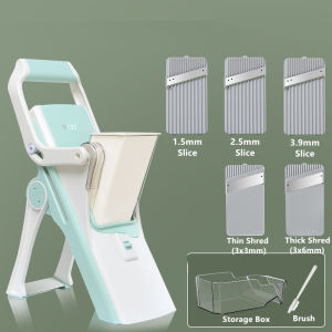 5 in 1 Safe Mandoline Vegetable Slicer Multifunctional Labor-saving Shreder Grater Salad Maker Potato Carrot Meat Fruit Cutter Peeler