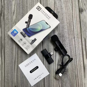 Wireless Lavalier Microphone for Phone Vlogging Cellphone Portable Noise Cancelling Mini Mic