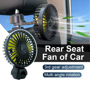 [✅SG Stock] Rear Seat Fan for Car 3 Speed USB Air Cooling Fan Electric Car Seat Fan