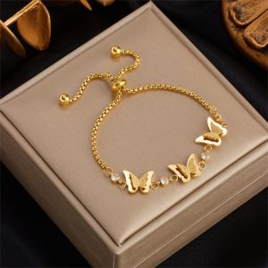 Gelang Serut Titanium Kupu Kupu Mata Fashion Anti Karat