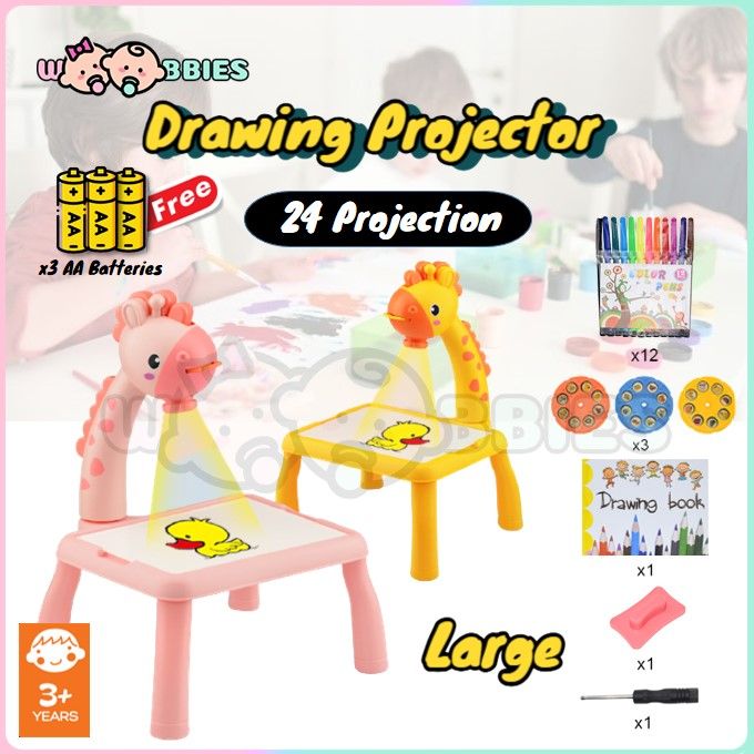 👶🏻Woobbies Large Children Drawing Board Toys Projection Painting ...