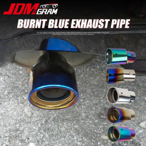 JDMGRAM Universal รถท่อไอเสียท่อไอเสีย Chrome Auto ด้านหลังท่อสแตนเลส Rainbow ท่อหางรถยนต์รถยนต์อุปกรณ์เสริมภายนอก