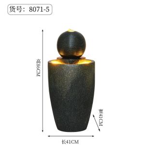 Modern Minimalist Flowing Water Ornament Minimalist Style Fountain Living Room Water Feature Decoration Entrance Feng Shui Wheel