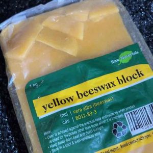 1 Kilo Yellow Beeswax Block Cosmetic Grade For DIY Products