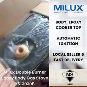 in stock-local saleMILUX YS-3030B / YS-2020B / YS 1010BDouble Burner Epoxy Body Kitchen Gas Cooker Stove