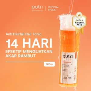 PUTRI Hair Tonic Gingseng | Normal | Oily Hair 200ml | Anti Hairfall | Cool Fresh | Healty Shine | Nourishing Spa
