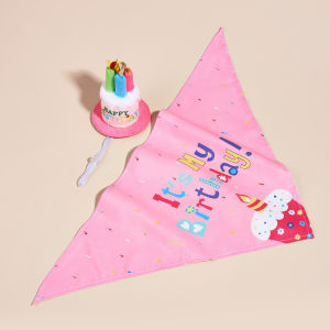 AIMAYAPET Pet Birthday Party Scarf Hat Cute Dog Birthday Party Dress Up Pet Cloth Cat Birthday Scarf Hats