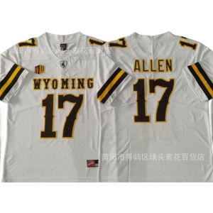 NCAA University Football Uniform Jersey WYOMING Cowboys  Huaie Denim 17# Embroidery In Stock Customizable