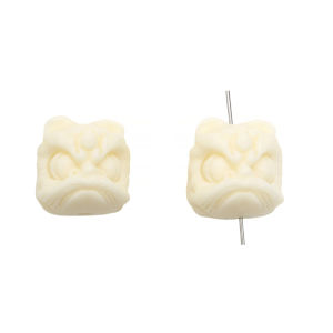 1PC to phong cách hoạt hình mắt mèo đen hạt nhựa Cú 3D đầu mèo sư tử trắng hạt đệm rời tự làm vật liệu vòng tay thủ công phụ kiện trang sức