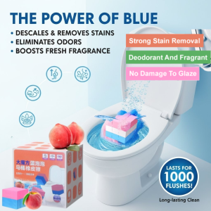 🌿Lasting 90 days🌿Blue Bubble Toilet Cleaner Cubes Toilet Descaling and Deodorizing Toilet Cleaner Toilet Fragrance
