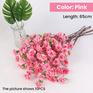 Spring Peach Blossom Cherry Plum Bouquet Bunga Sutra Cabang Bunga Buatan Bunga Palsu Untuk Pernikahan Rumah Kantor Pesta Hotel Dekorasi Hotel