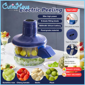 CUTIEHAUS Peeling Machine Electric Small Automatic Fruits Remover Intelligent Control Rechargeable Fruit Peeler Home Grape Garlic Peeler Machine Pengupas Elektrik - Fulfilled by Cutiehaus