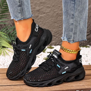 [Free Shipping] WomenS Summer New Casual Sneakers Featuring A Breathable Knit Upper Lightweight Design Soft Sole And Versatile Lace-Up Style