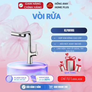 Vòi rửa chén bát cao cấp Rain Series KLF0018S kéo rút đa chế độ phun dạng mưa xoay 360 độ