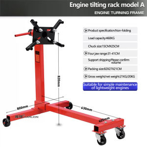 CHUANGCHAO  Heavy Duty Engine Crane 2 Tons，Folding Engine Crane Hoist，Hydraulic car engine hanger engine small crane single arm crane 2 tons auto repair mobile folding crane
