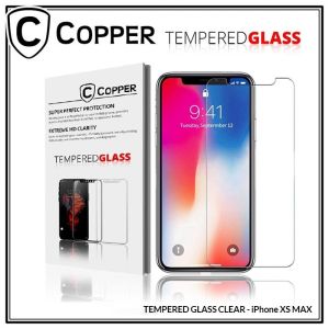 iPhone Xs Max - COPPER TEMPERED GLASS FULL CLEAR Anti Gores
