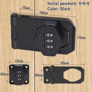 3-Digit Combination Password Hasp Latch Lock Twist Knob Wooden Drawer Cupboard Locker Home Office Security