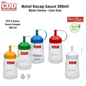Botol Kecap Saus 300ml | BTS-2 Rassa Sauce Keeper 300ml Basic Home Lion Star